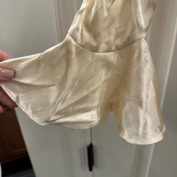 NWT Shona Joy La Lune Frill Cuff Bias Midi Dress in Cream size 8 - Picture 9 of 11